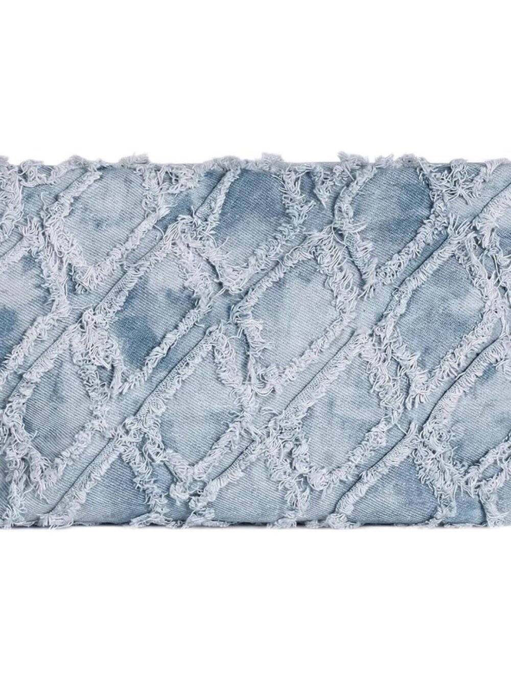 Denim Shoulder Bag for Women Y2K Frayed Patchwork Jean Purse Lightweight Chain S